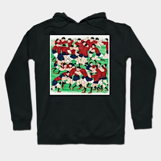 Japanese Rugby Print Hoodie